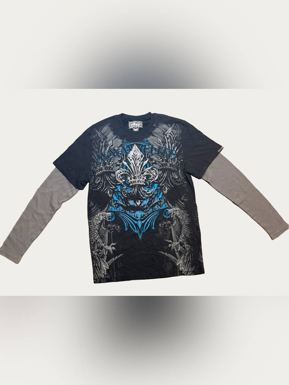 MMA Elite Boxing UFC Affliction Black Medium Long-Sleeve Thermal T-Shirt